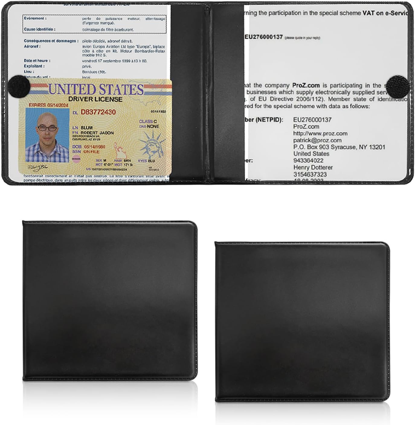 2 Pzas Soportes Guantera Auto 10.6x4.8pulg Con Cierre