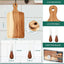 Tabla acacia con cuchillo y tenedor 4 set fiestas