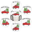 6 Pzas Posavasos Navidad Rojo Base Corcho Soporte Metal