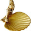 Soporte anillo resina concha sirena dorada decoración hogar