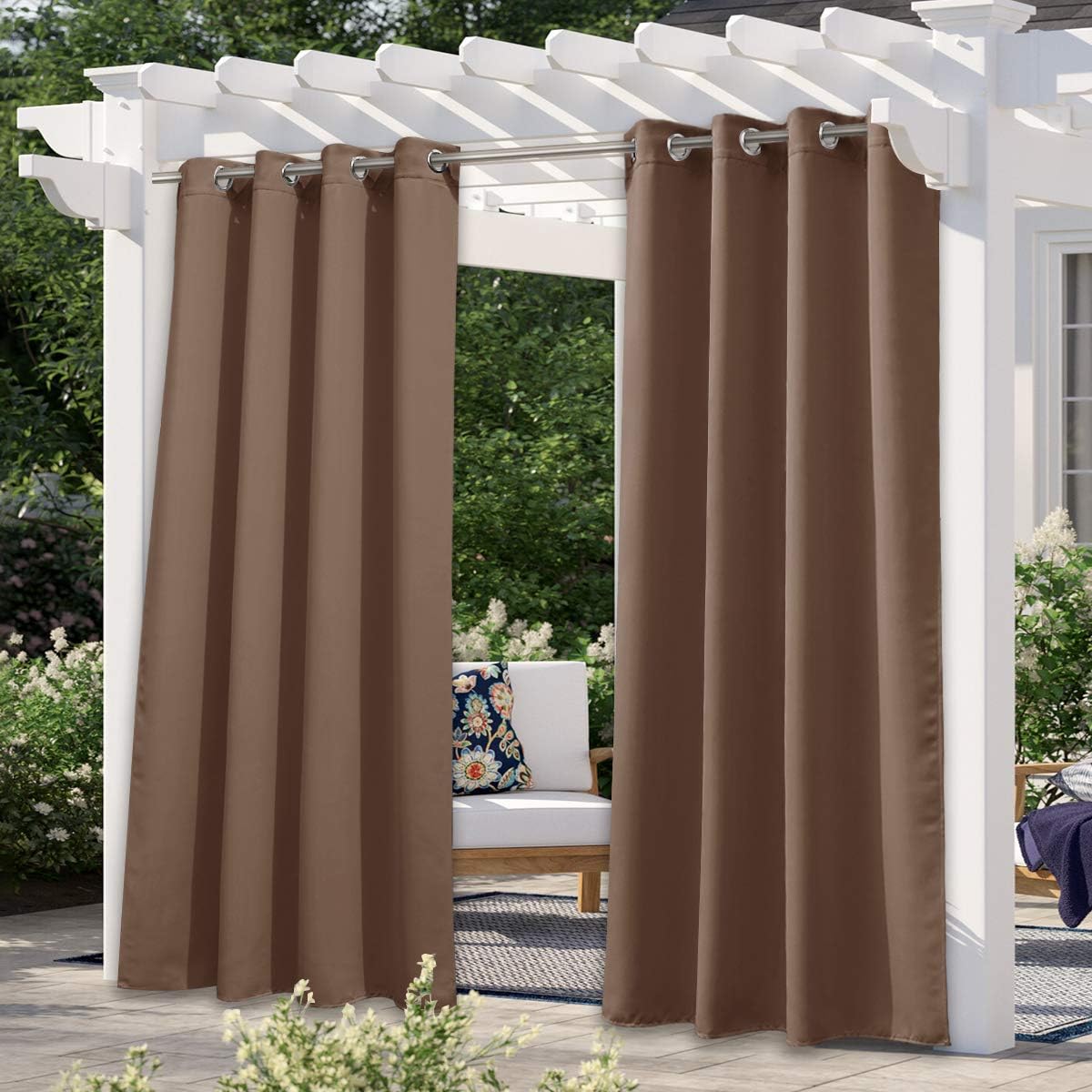 Cortina térmica UV bloqueo 108" impermeable sala dormitorio