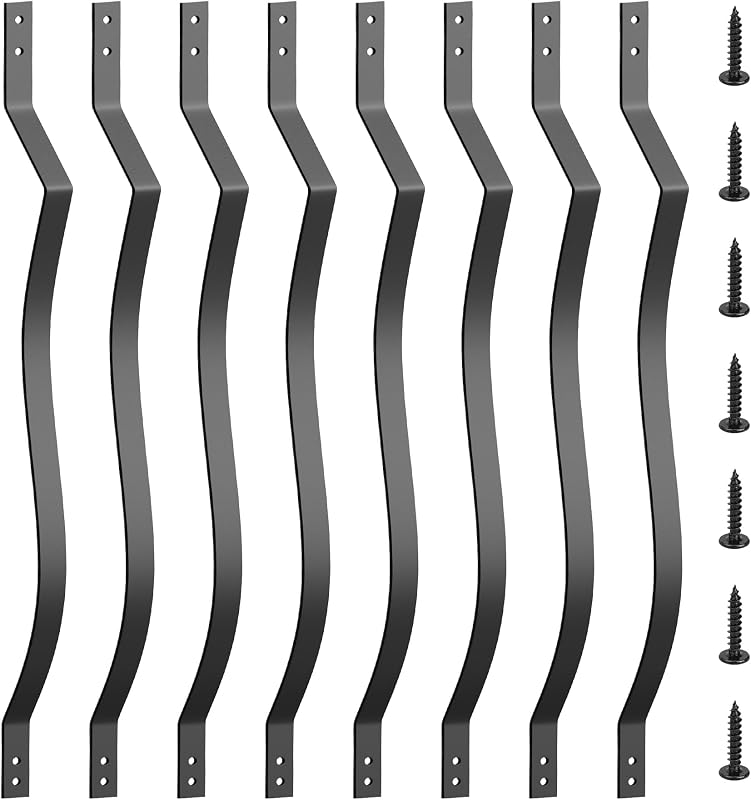 51 Balaustres Curvos Hierro 29.5pulg Negro Escaleras