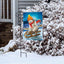 Bandera jardín invierno con oso polar