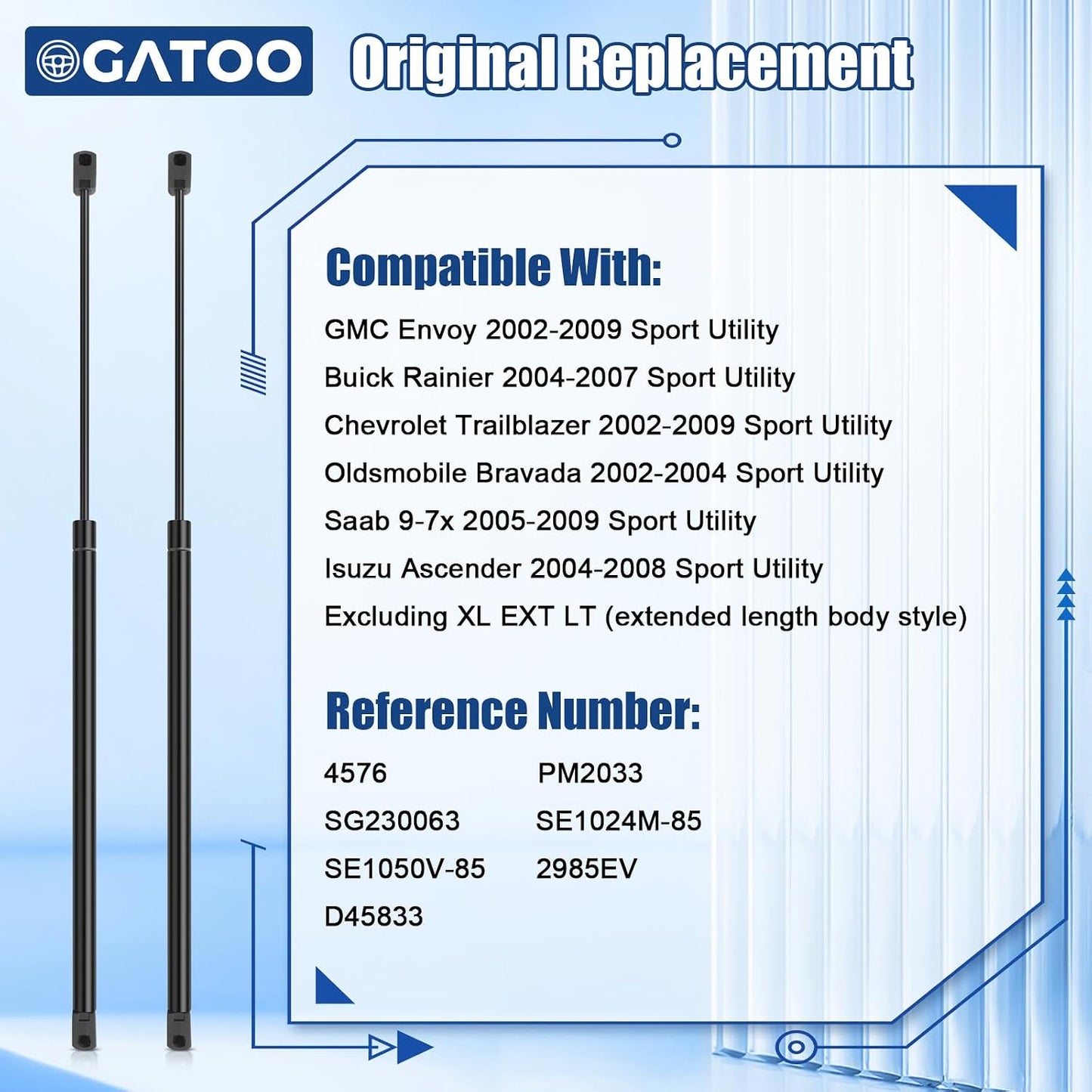 Soportes elevación vidrio trasero comp GMC Envoy 04-08