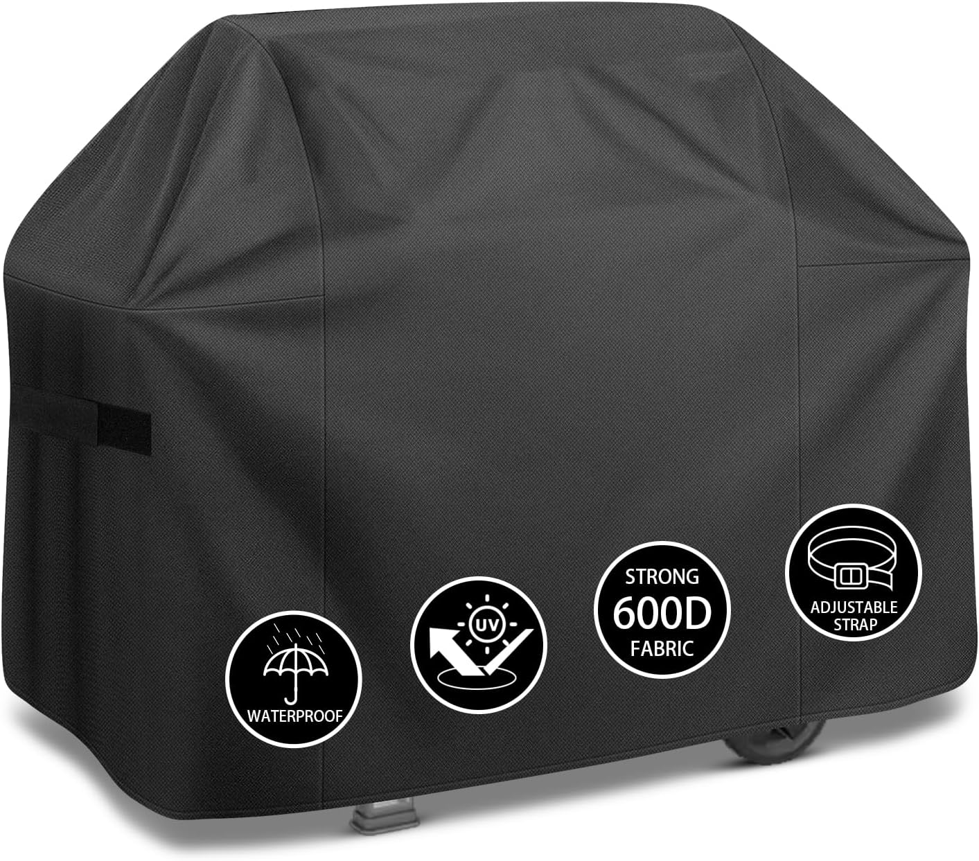 Cubierta parrilla 65" resistente agua UV 600D con correas