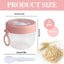 2 Recipientes Avena 20oz Plástico con Tapas y Cuchara