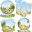 Juego 25 invitados decoración winnie azul platos servilletas tazas