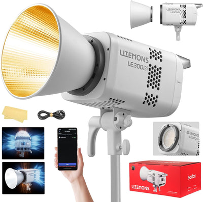 Luz LED bicolor Bowens Mount 315W DMX/Bluetooth 2800K-6500K