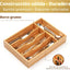 Organiz. cajones bambú cocina bandeja utensilios 11"