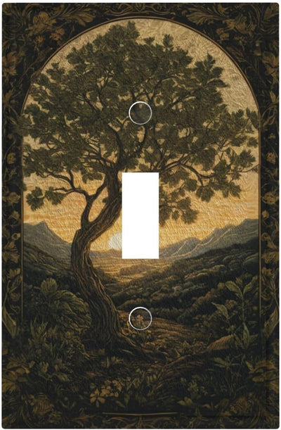 Placa interruptor decorativa con árbol de palanca