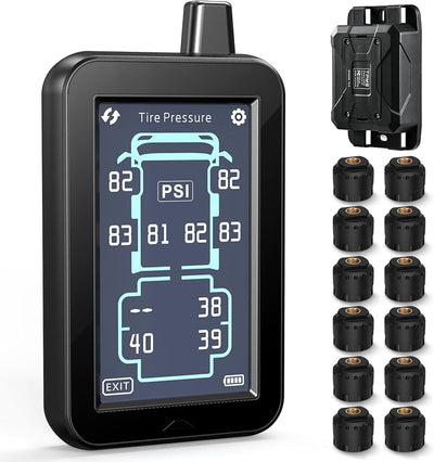 Sistema TPMS RV con pantalla LCD 4.3" 12 sensores