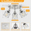 Lámpara techo níquel cepillado 3 luces E26 plateadas