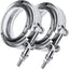 Abrazadera V acero inox 2.5" bridas suave tubo escape Ford