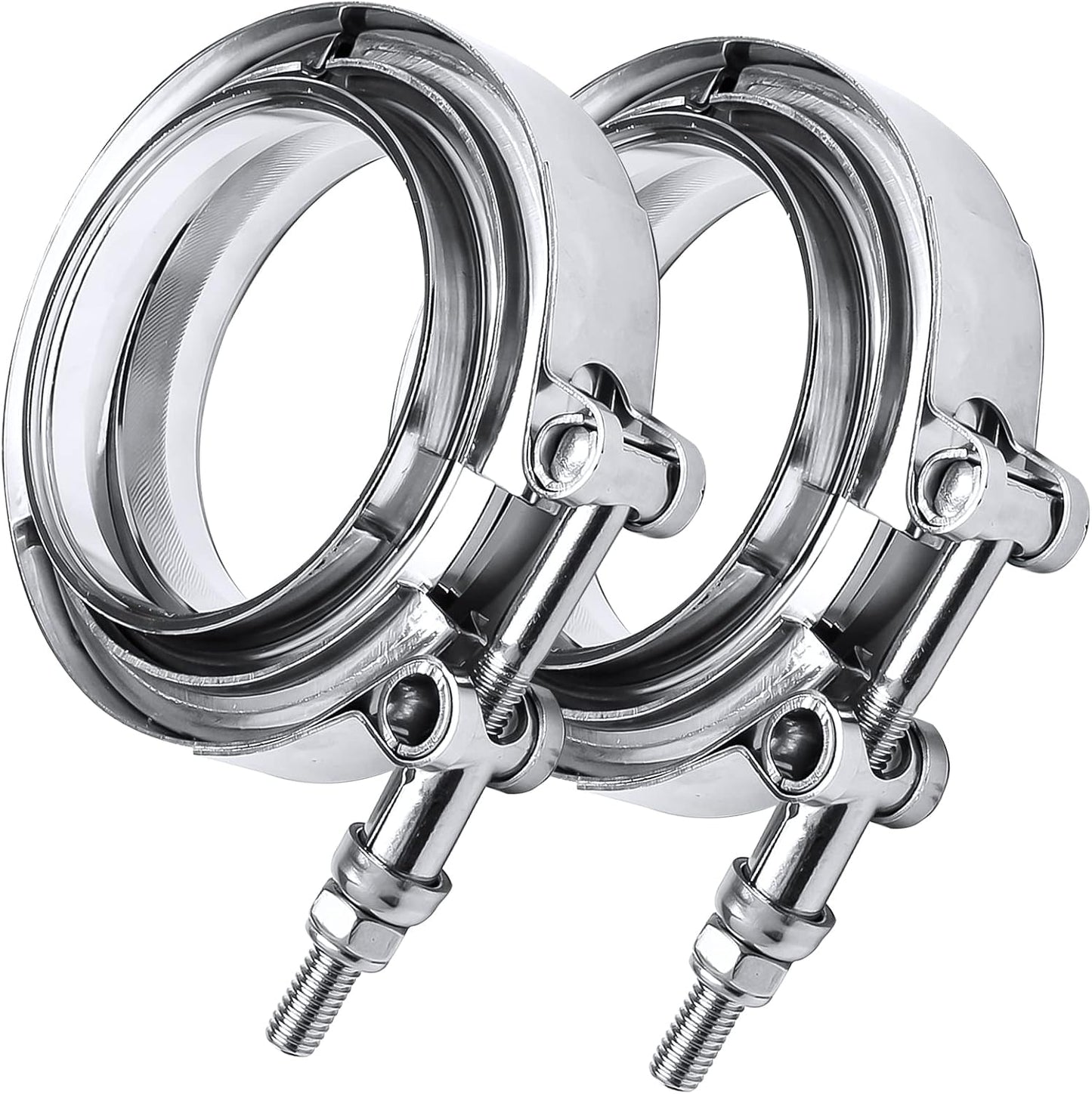 Abrazadera V acero inox 2.5" bridas suave tubo escape Ford