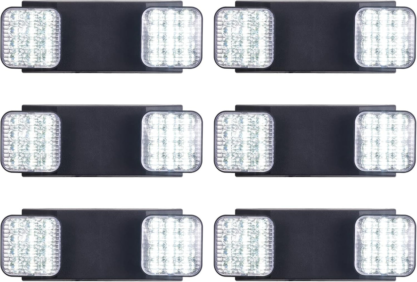 Luces emergencia LED batería ajustables 2 cabezales UL