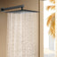 Cabezal regadera lluvia acero inox 12pulg negro mate