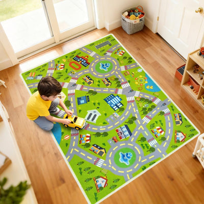Alfombra coche niños extra grande gruesa sala set