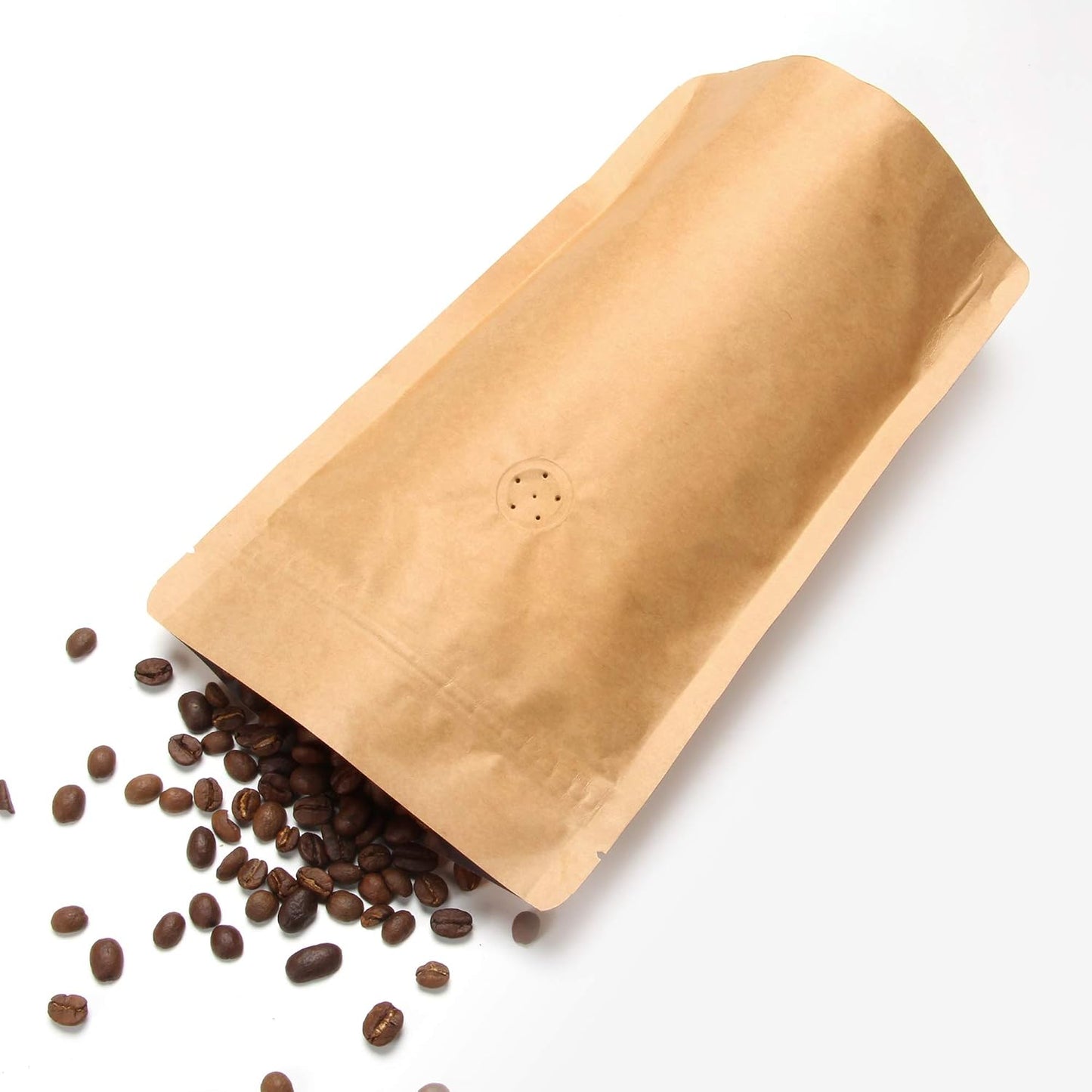 Bolsa café papel kraft 250g cierre cremallera válvula