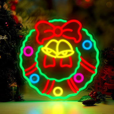 Letrero neón LED USB Navidad 12.6pulg regulable