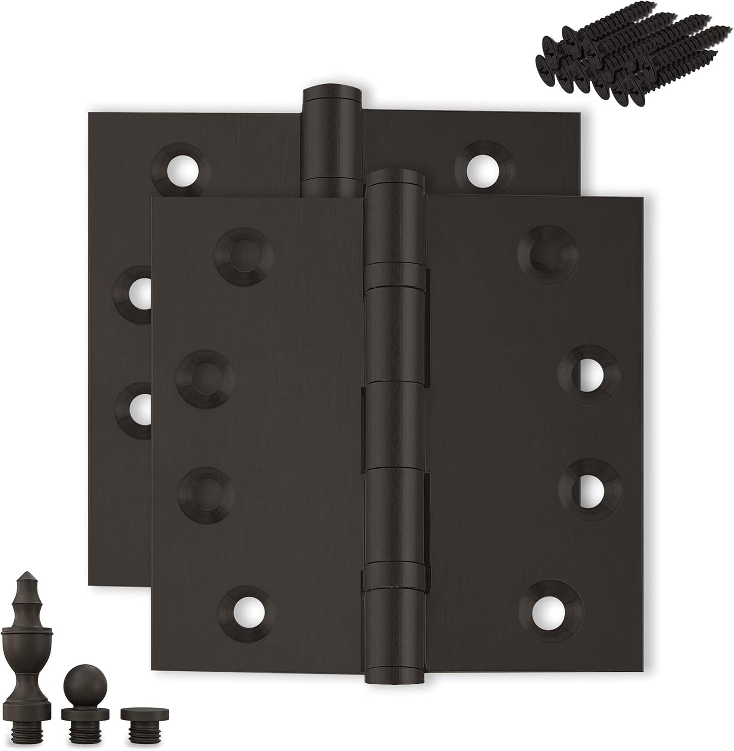 Bisagra puerta rodamiento bronce 4.5x4.5pulg latón set 2