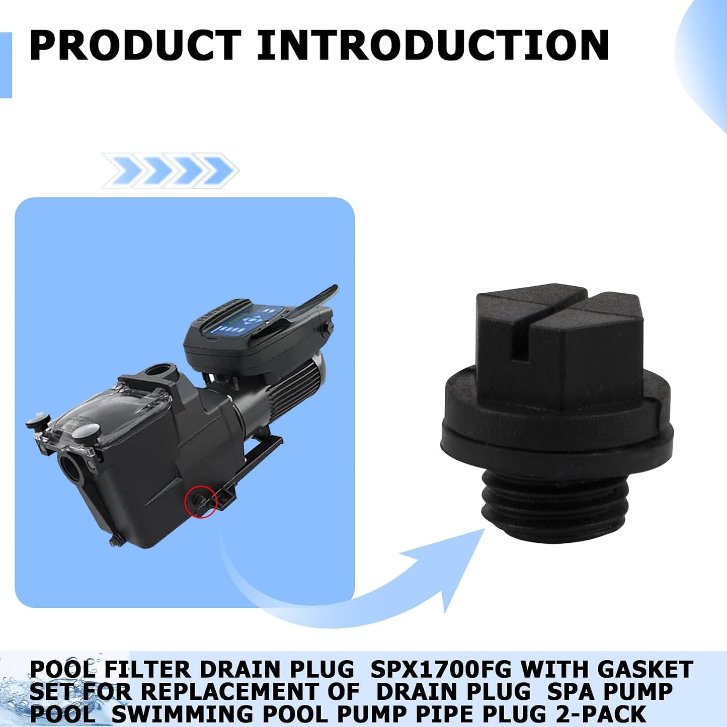 Tapón bomba piscina Hayward Powerflo Maxflo 1/4