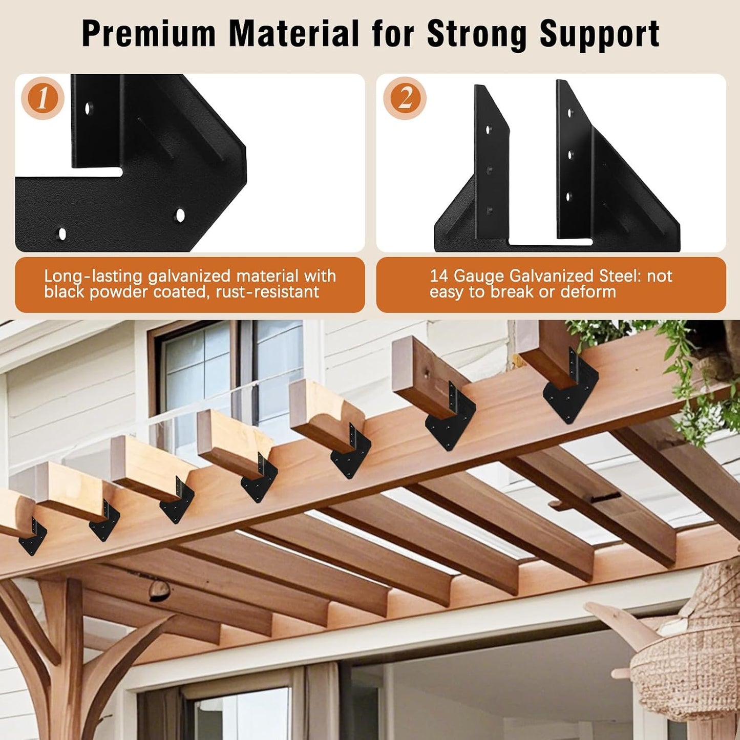 Lazos Huracán 14mm para Vigas 50 Pzas Galvanizado
