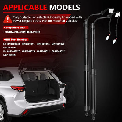 Puntales elevación escotilla trasera eléctrica Toyota