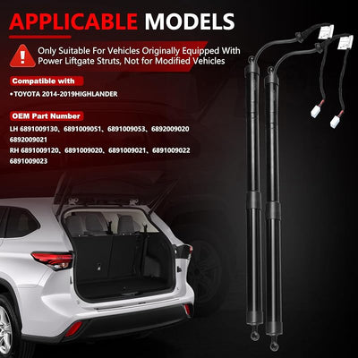 Puntales elevación escotilla trasera eléctrica Toyota