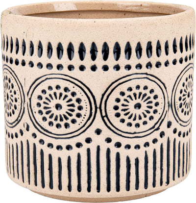 Maceta cerámica 4" para suculentas y flores