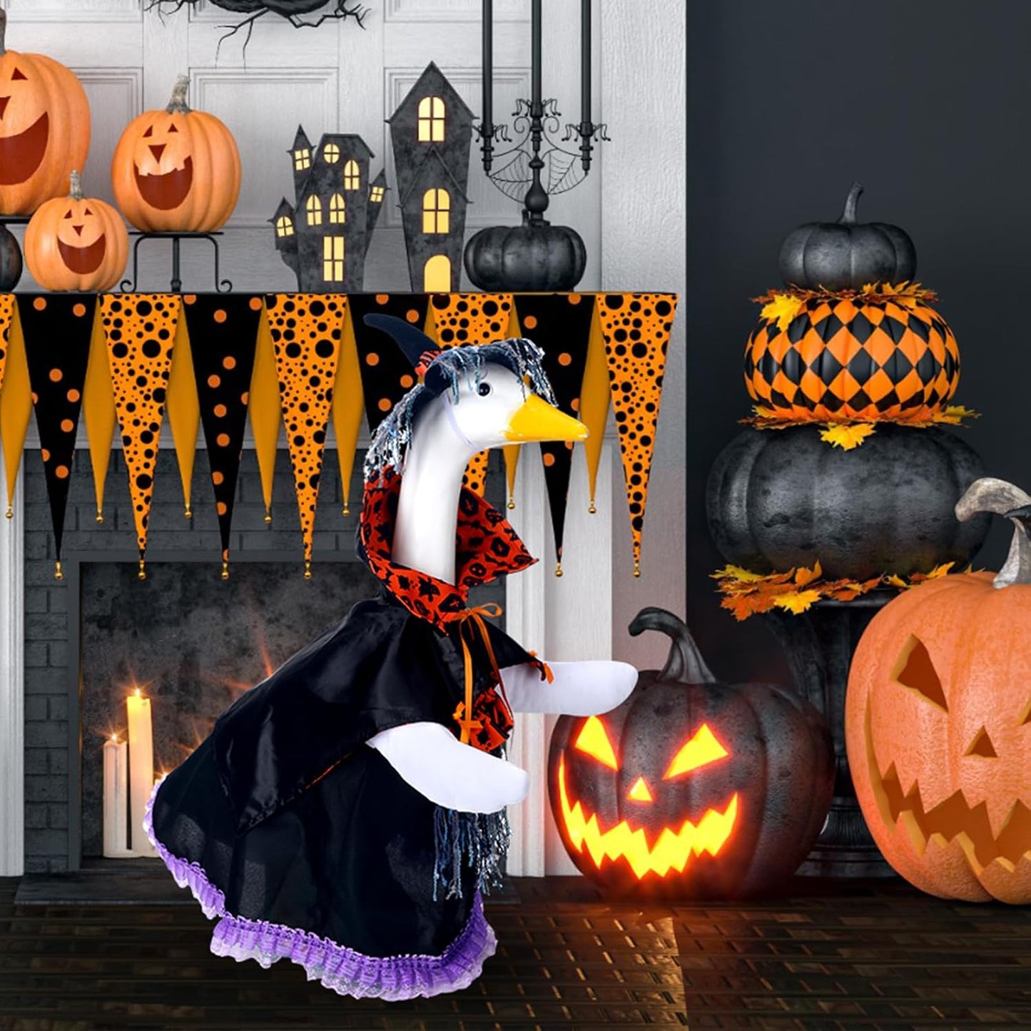 Disfraz ganso Halloween para césped 23pulg plástico jardín