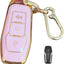 Funda llave Ford con control remoto 3 botones Rosa