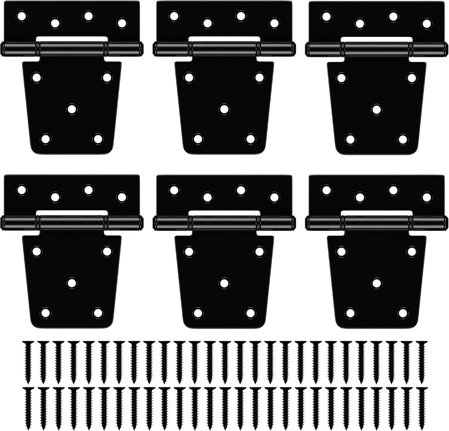 Bisagras puerta hierro negro 3.5pulg correa extralarga