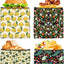 Bolsas reutilizables para aperitivos frutas 4 unidades diseño cremallera lavable estampado floral
