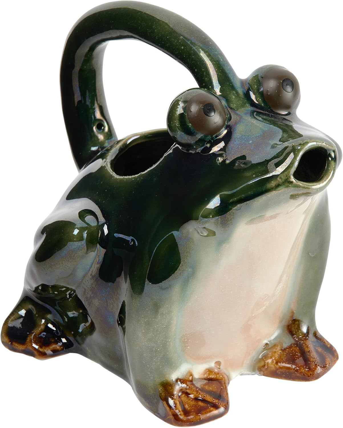 Jarra riego rana gres verde