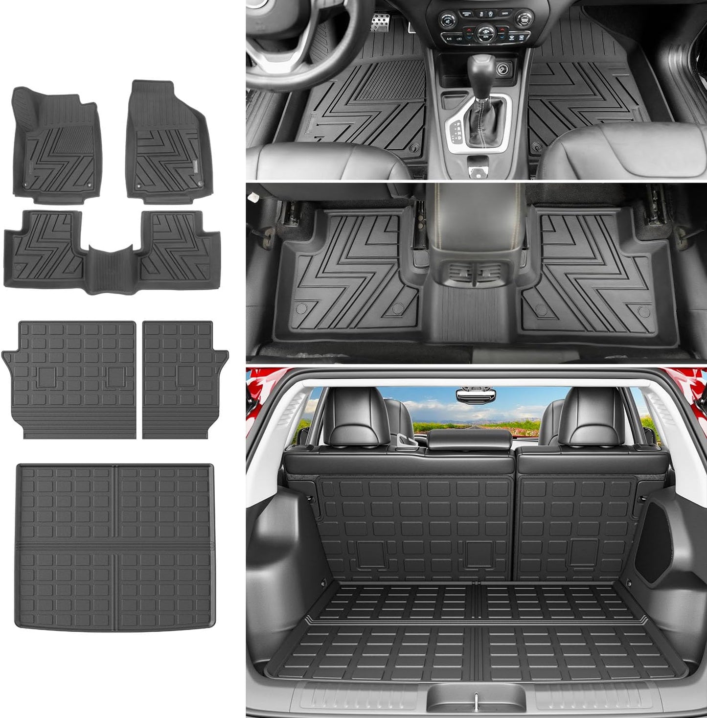 Tapete suelo Jeep Cherokee 19-23 TPE forro carga
