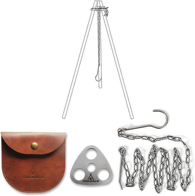 Set utensilios cocina acampada acero inox