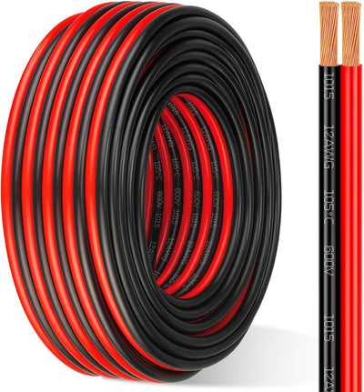 Cable cobre OFC 12 AWG 30pies 2 conductores automoción