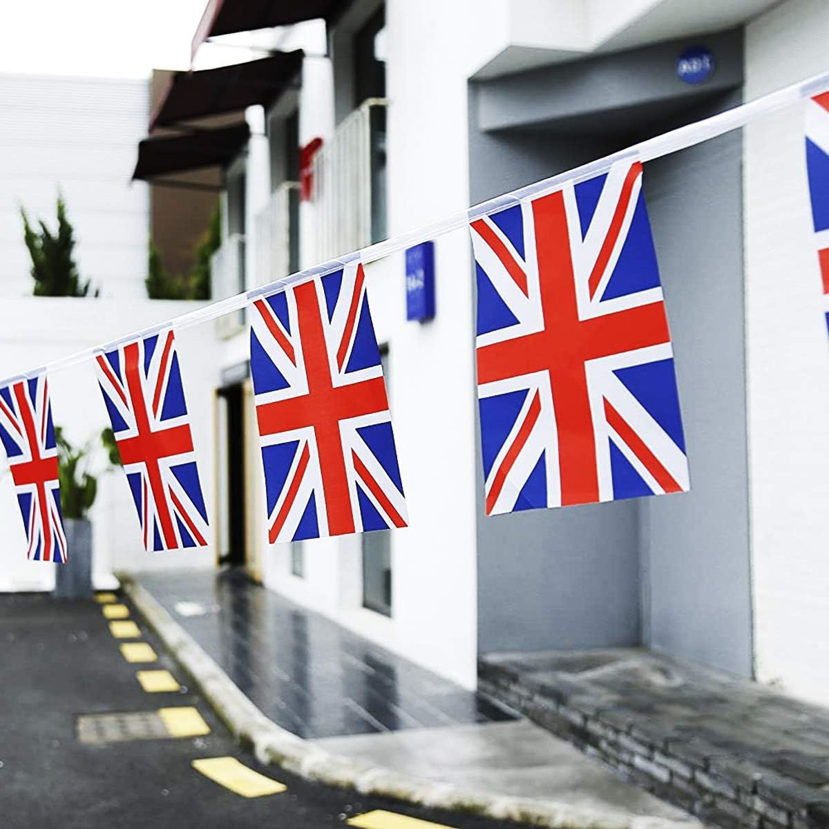 Banderines Union Jack 30 pzas triángulo decoración fiesta