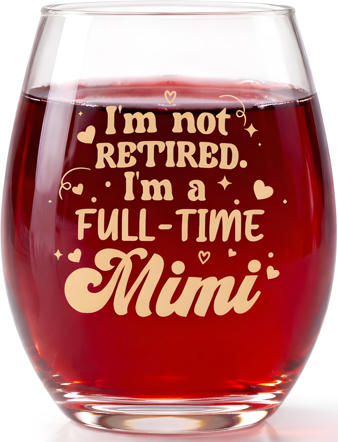Copa vino sin tallo 12oz regalo día madre abuela