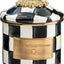 Recipiente esmaltado Courtly Check blanco y negro con tapa