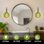 Aplique pared vintage lámpara cristal verde dormitorio