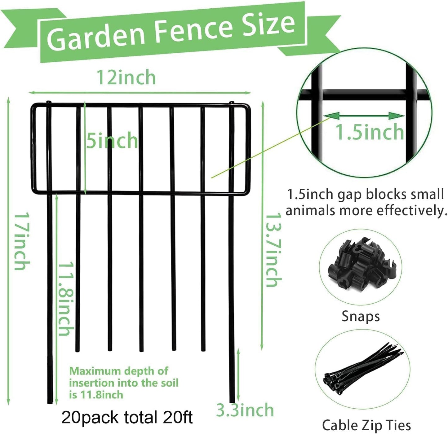 Barrera para perros 17pulg x19ft alambre antioxidante