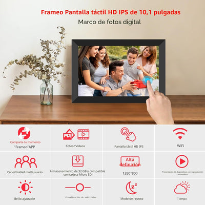 Marco fotos digital 10.1pulg pantalla IPS HD 32GB