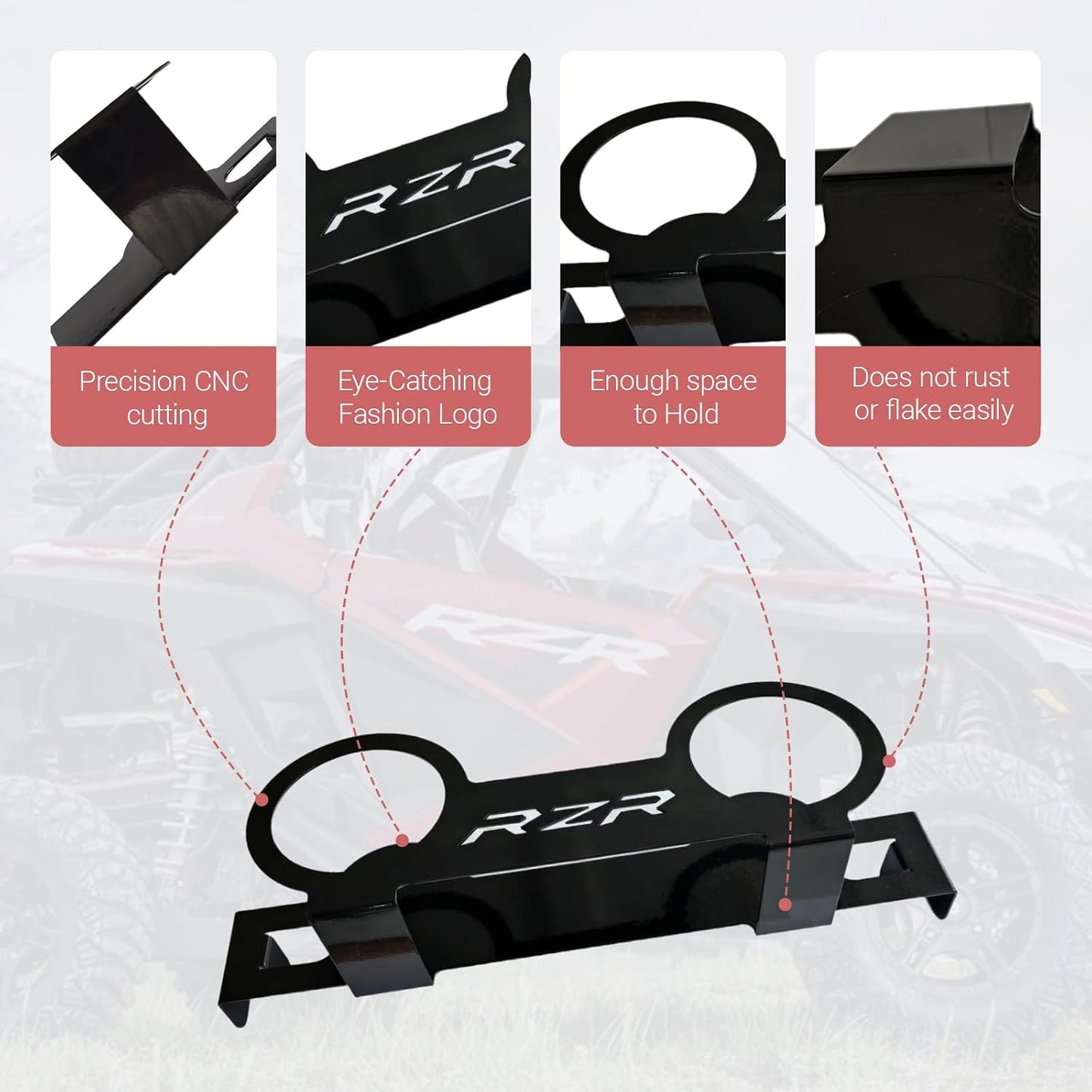 Soporte taza asa pasajero comp Polaris RZR PRO XP 2020-23