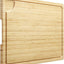 Tabla cortar bambú 20x14pulg con asas y ranura