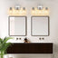 Lámpara baño 3 luces níquel cepillado vidrio transparente