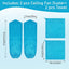 Set 4 Plumeros Ventilador Techo Microfibra Lavable Reutilizable