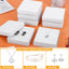 Cajas regalo joyas 3.5x3.5x1" 80 Uds con algodón tapa