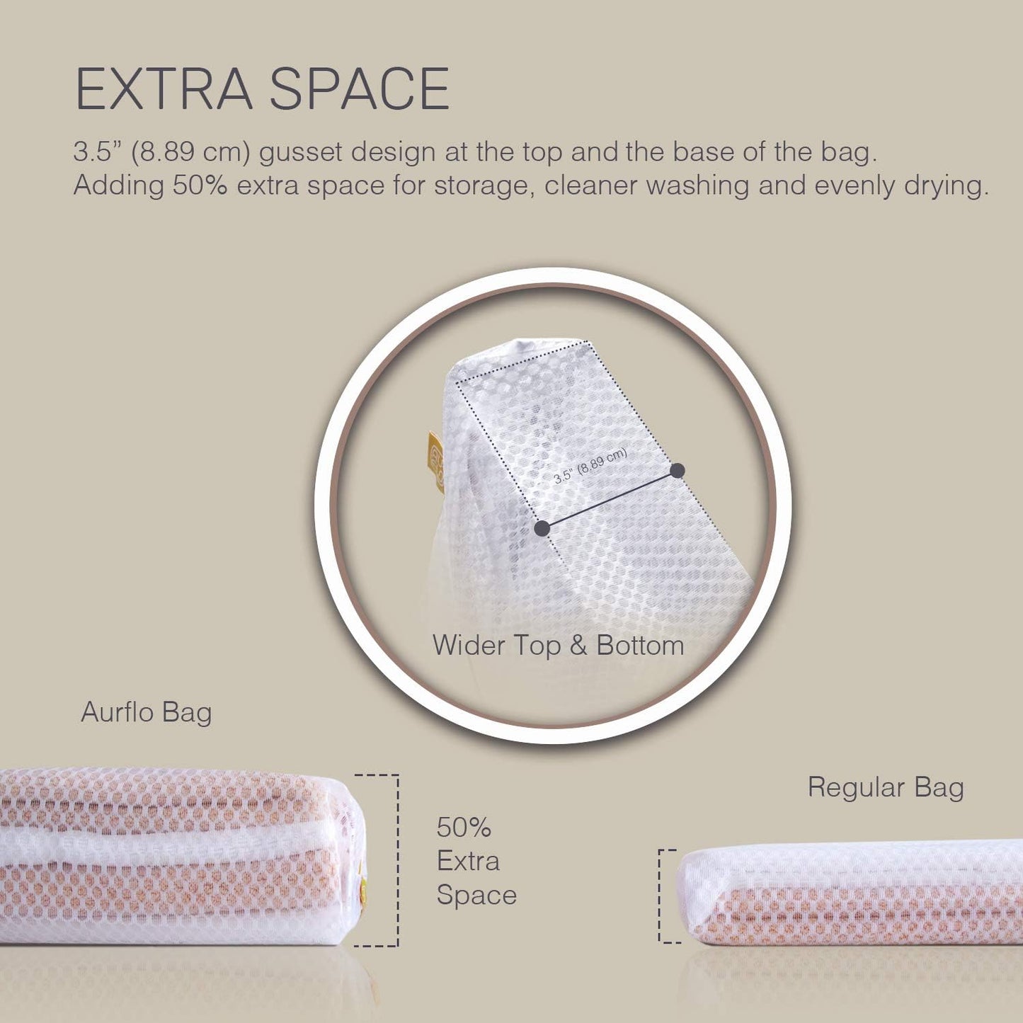 Bolsas malla XXL para ropa delicada con lazo colgar