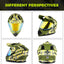 Casco motocicleta Dual Sport Adventure con visera doble